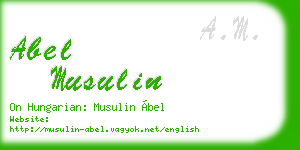abel musulin business card